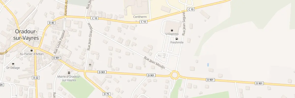Plan du 17 Rue Jean Moulin à Oradour-sur-Vayres