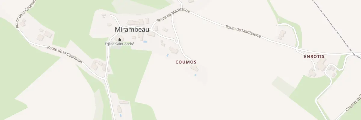 Plan de Coumos à Mirambeau
