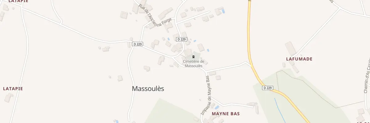 Plan du 425 Rte du Bourg à Massoulès