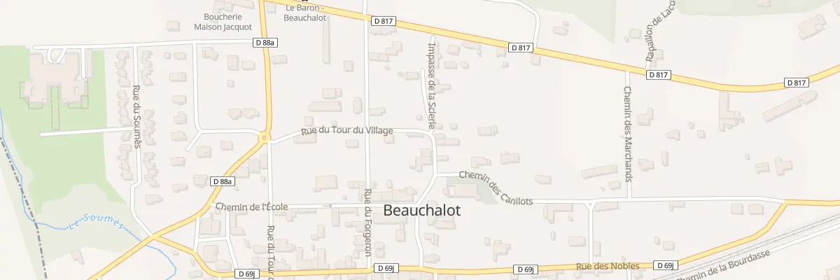 Plan du 9 Rue du Tour du Village à Beauchalot
