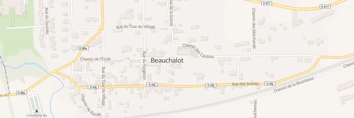 Plan du 10 Rue du Tour du Village à Beauchalot