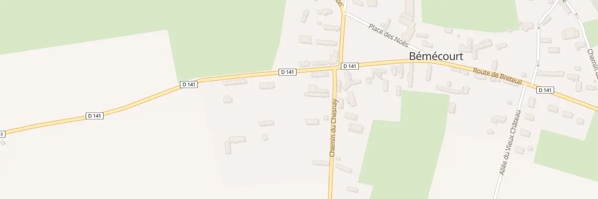 Plan du 4 Che du Chesnay à Bémécourt
