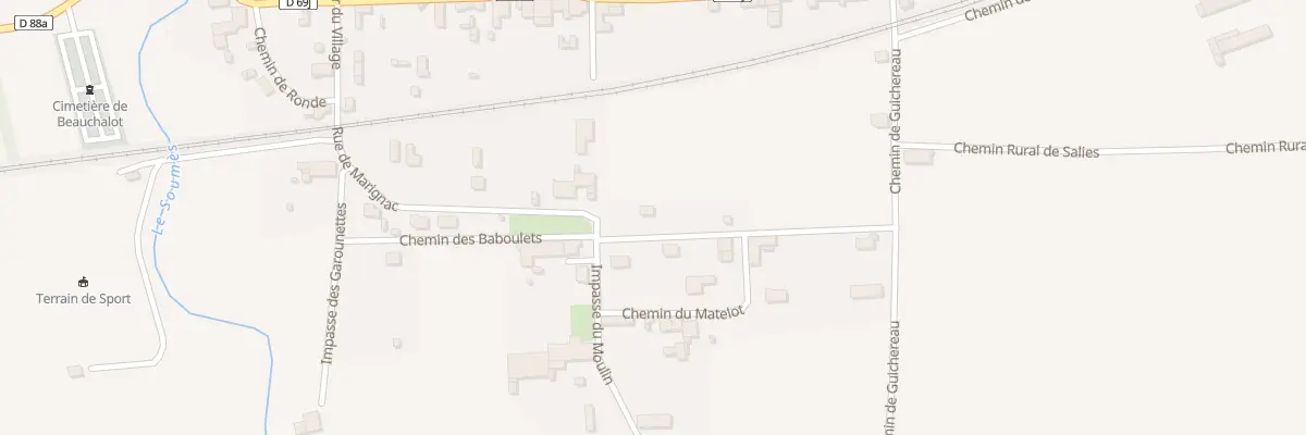 Plan du 9 Rue de Marignac à Beauchalot