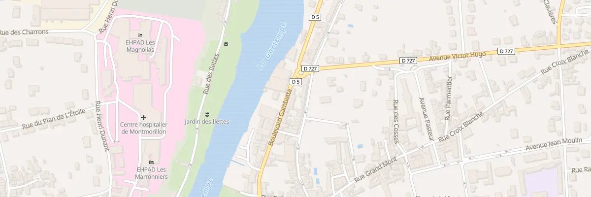 Plan du 46 Bd Gambetta à Montmorillon