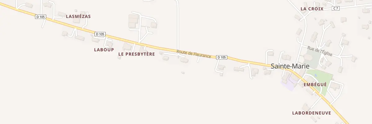 Plan du 323 Rte de Fleurance à Sainte-Marie