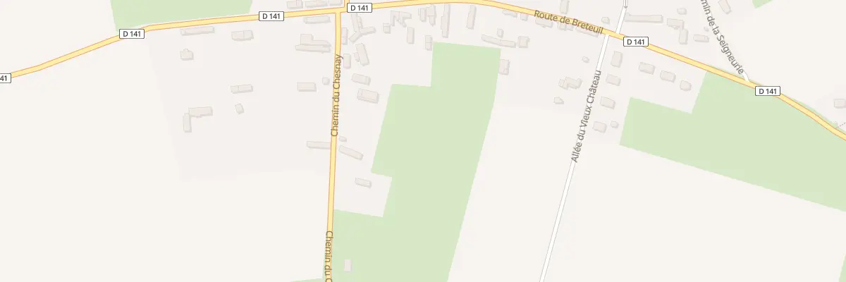 Plan du 3 Che du Chesnay à Bémécourt