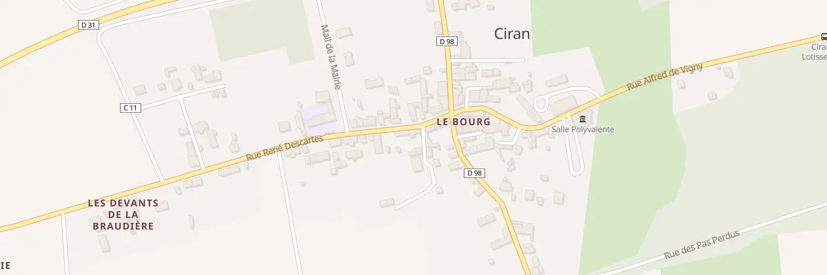 Plan du 7 Rue René Descartes à Ciran