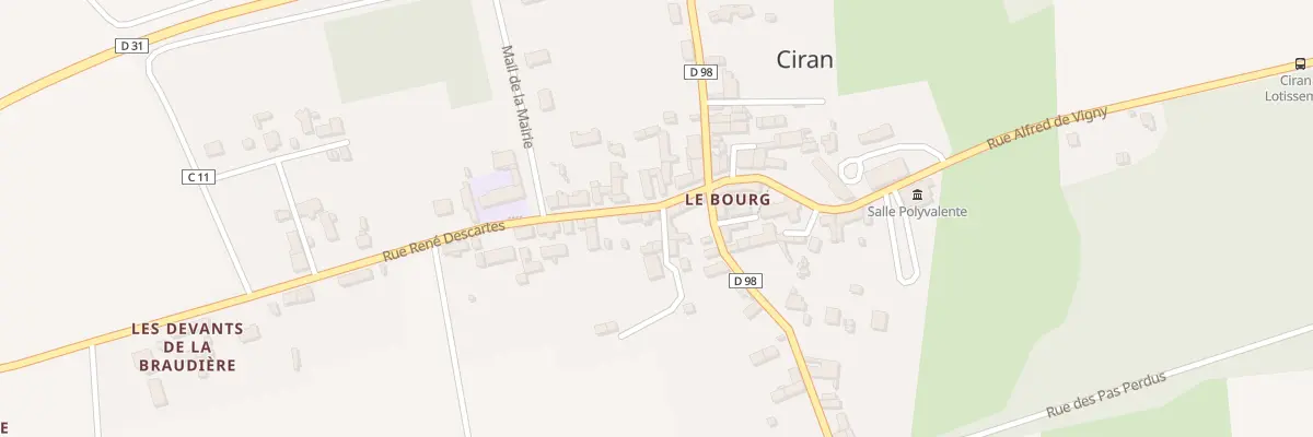 Plan du 5 Rue René Descartes à Ciran