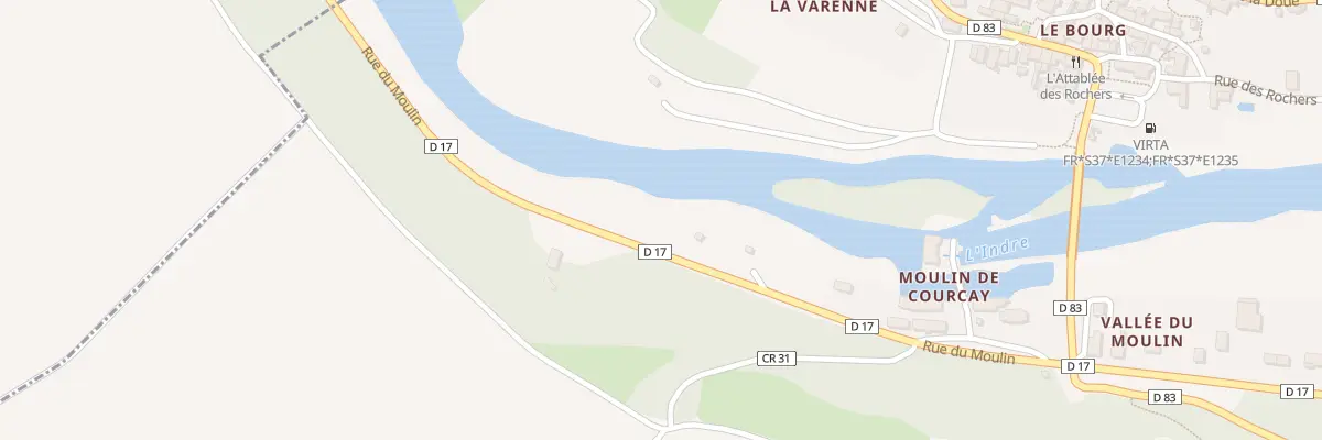 Plan du 190 Moulin de Courcay à Courçay