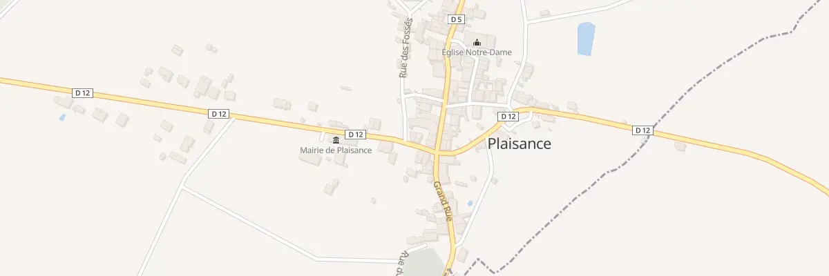 Plan du 2 Rue des Fossés à Plaisance