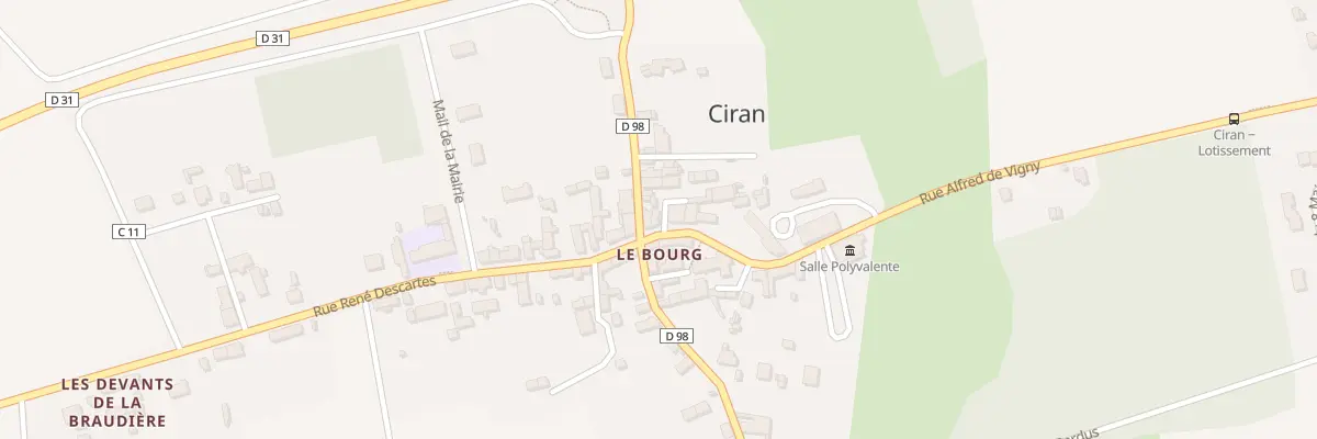 Plan du 3 Rue Alfred de Vigny à Ciran