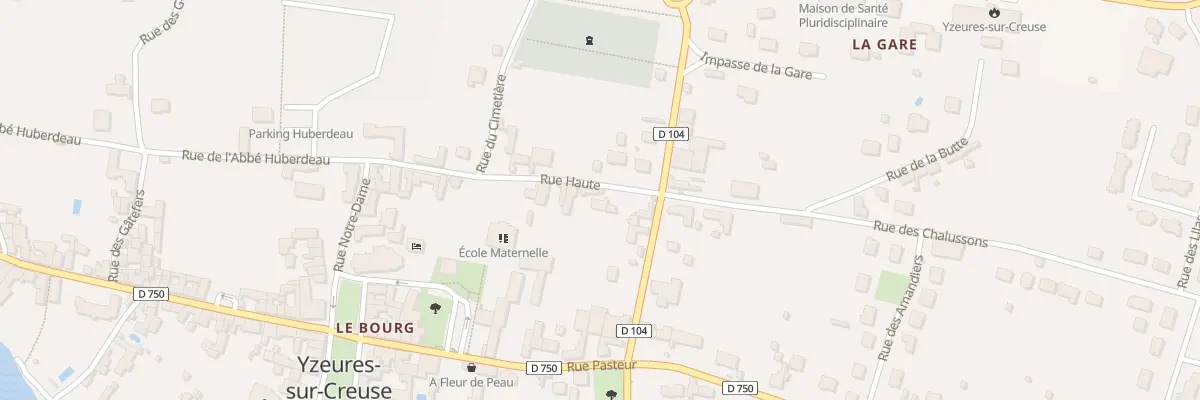 Plan du 16 Rue Haute à Yzeures-sur-Creuse