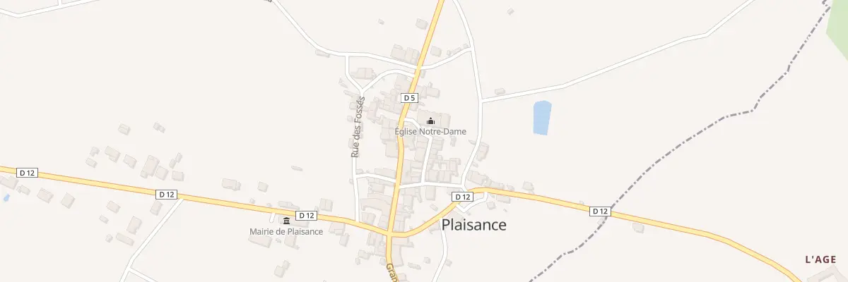 Plan de la Rue Sainte Catherine à Plaisance