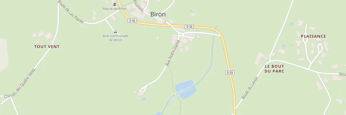 Plan du 91 Rue Notre Dame à Biron