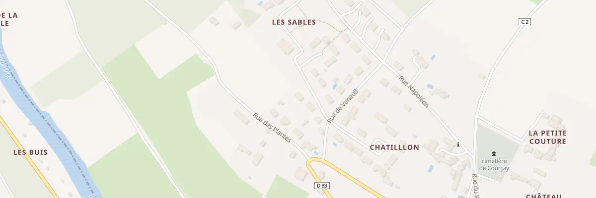 Plan du 6 All de la Garenne à Courçay