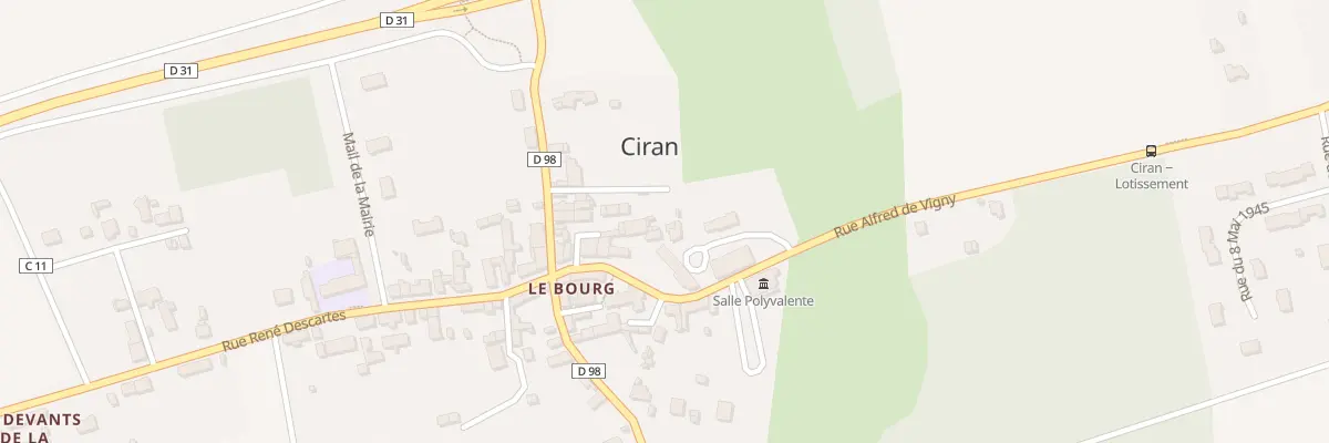Plan du 13B Rue Alfred de Vigny à Ciran