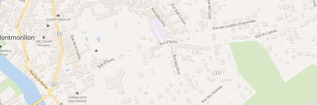 Plan du 58 Rue d’Ypres à Montmorillon