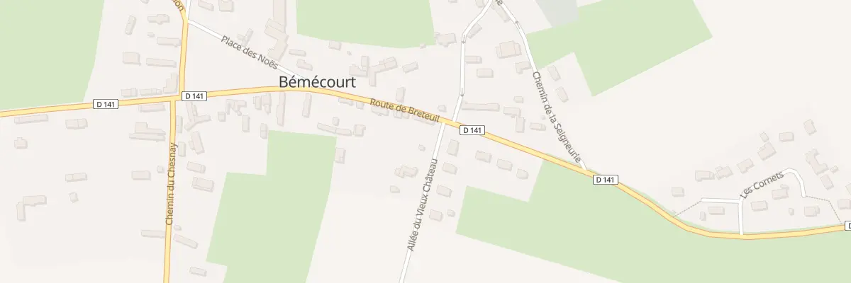 Plan du 2 All du Vieux Château à Bémécourt