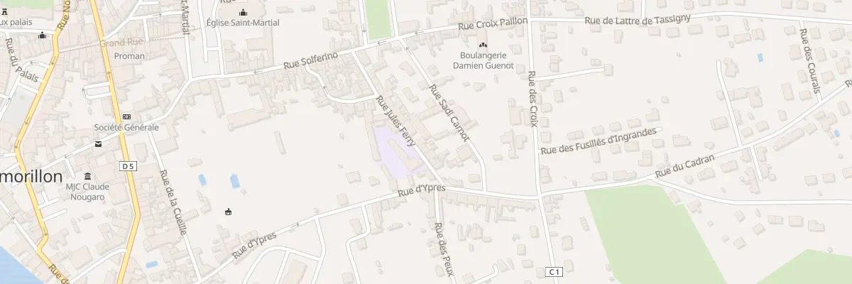 Plan du 23 Rue Jules Ferry à Montmorillon
