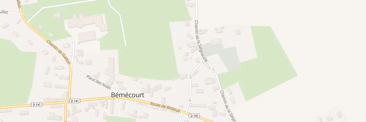 Plan du 1 Che de la Seigneurie à Bémécourt