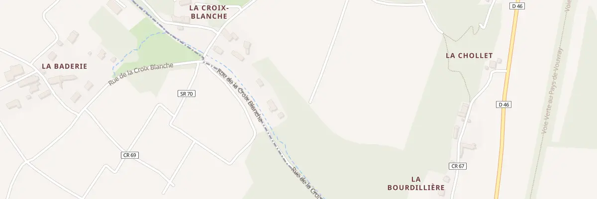 Plan du 628 La Croix Blanche à Reugny