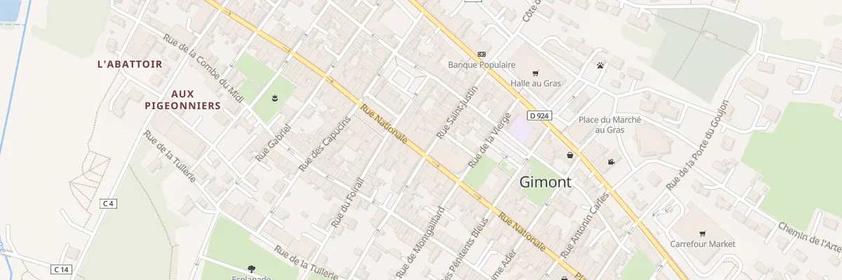 Plan du 77 Rue Nationale à Gimont