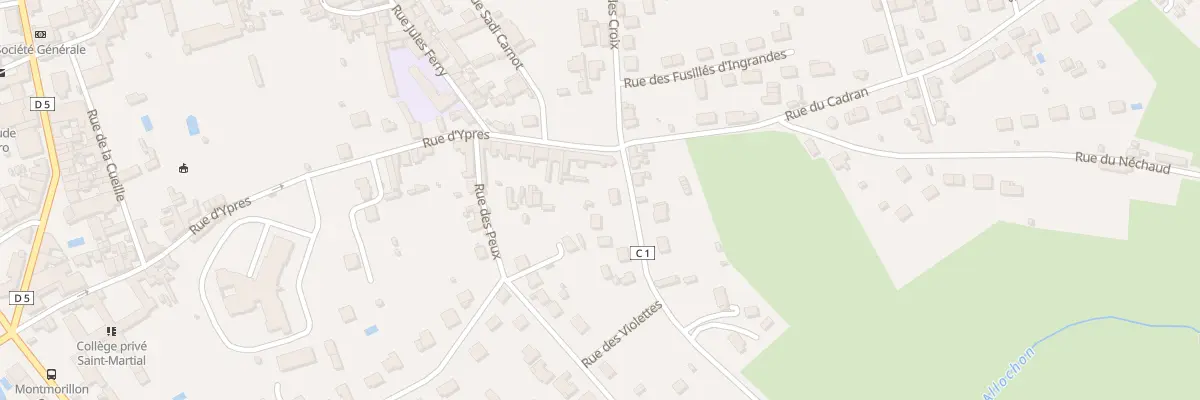 Plan du 4 Rue de l’Allochon à Montmorillon