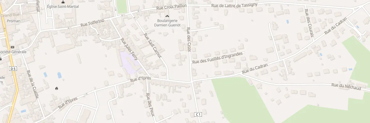 Plan du 3 Rue des Croix à Montmorillon