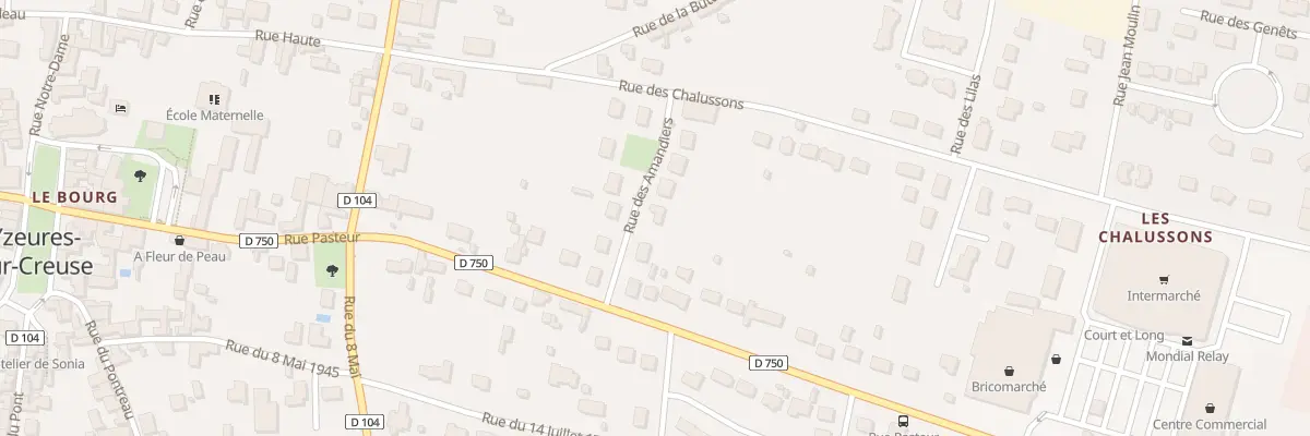 Plan du 6 Rue des Amandiers à Yzeures-sur-Creuse