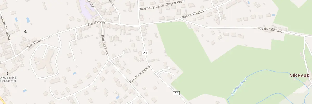 Plan du 11 Rue de l’Allochon à Montmorillon