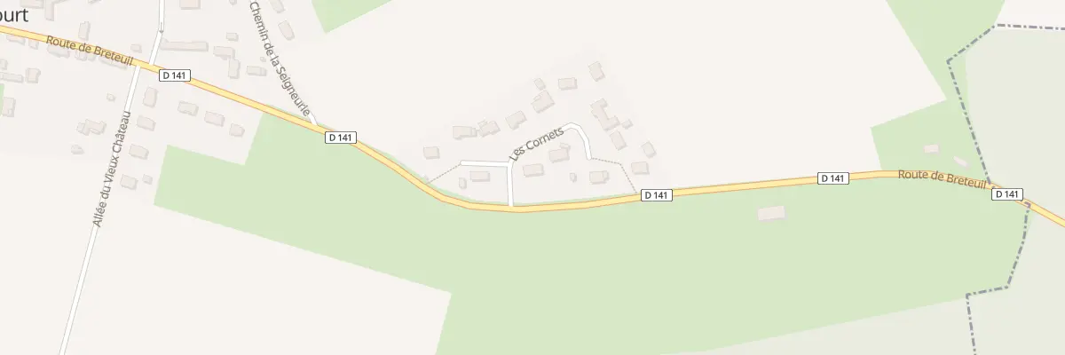 Plan du 14 Les Cornets à Bémécourt
