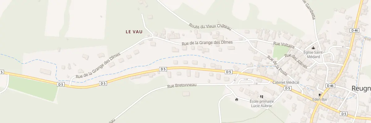 Plan du 28 Rue Georges Courteline à Reugny