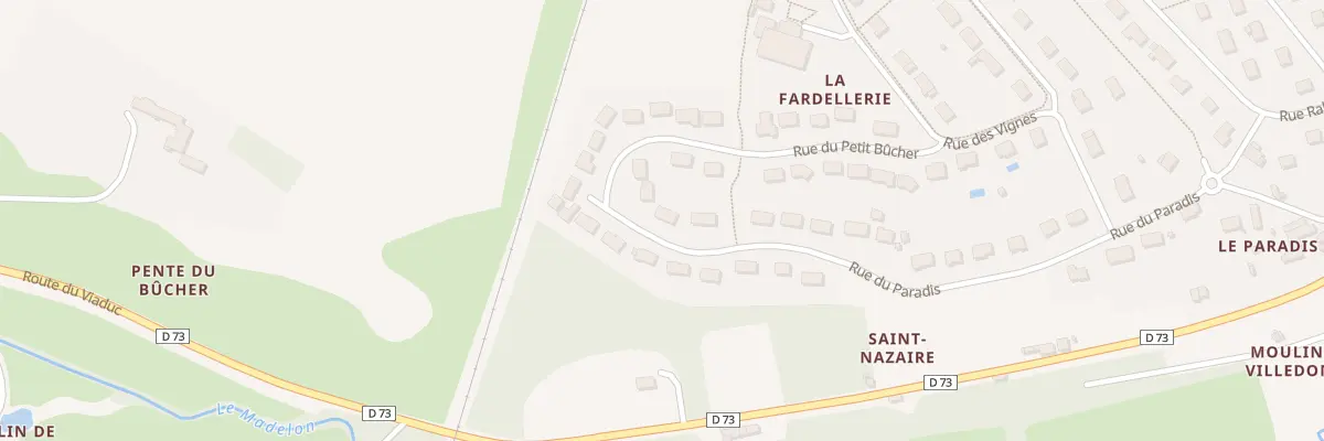 Plan du 36 Rue du Paradis à Villedômer