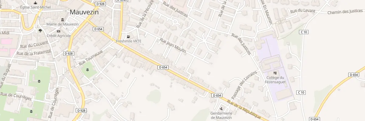 Plan du 6003 Rue Jean Moulin à Mauvezin