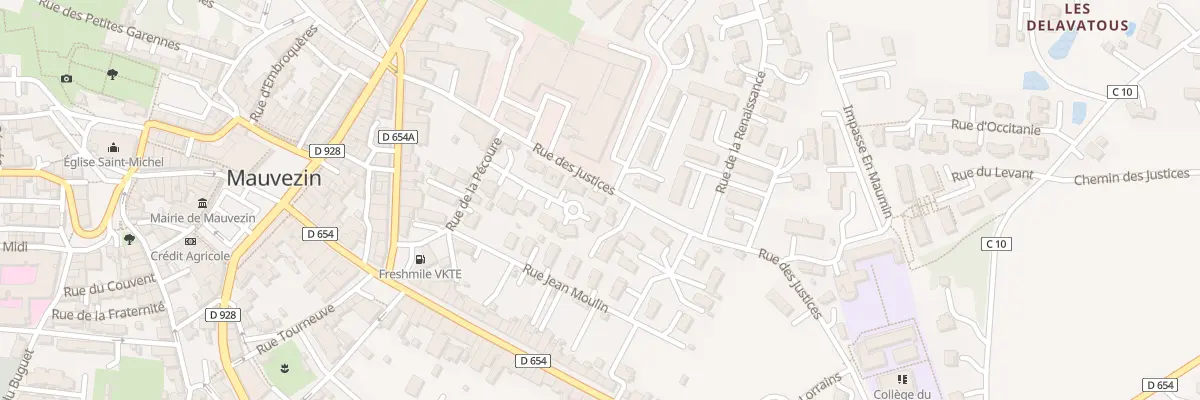 Plan du 6 Rue des Justices à Mauvezin