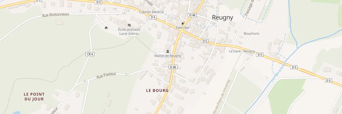 Plan du 12 Rue Nationale à Reugny
