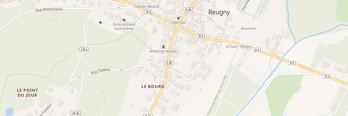 Plan du 13 Rue Nationale à Reugny