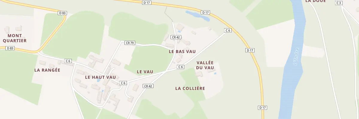 Plan du 1 Le Bas Vau à Courçay