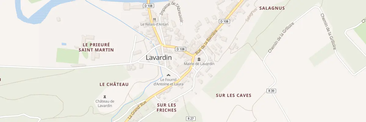 Plan du 12 Rue de la Fontaine à Lavardin