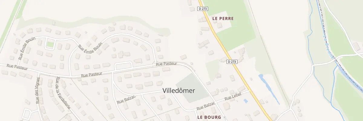 Plan du 1 Le Bourg à Villedômer