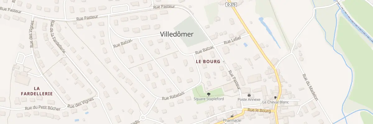 Plan du 2 Rue Rabelais à Villedômer