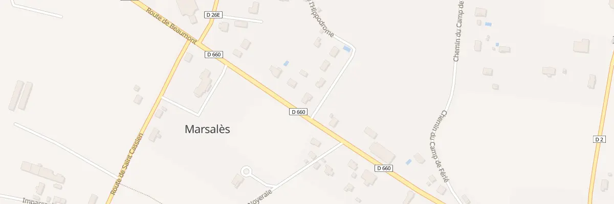 Plan du 57 Le Champ de Courses à Marsalès