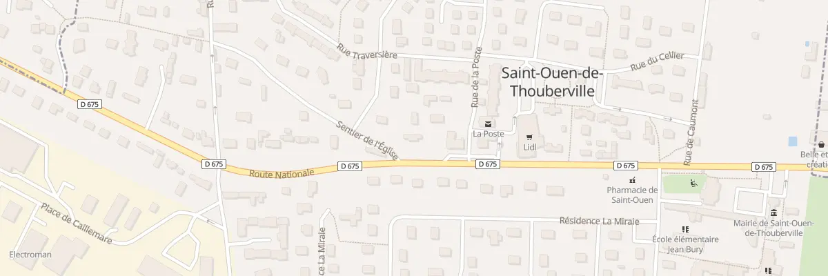 Plan du 2 Sen de l’Eglise à Saint-Ouen-de-Thouberville