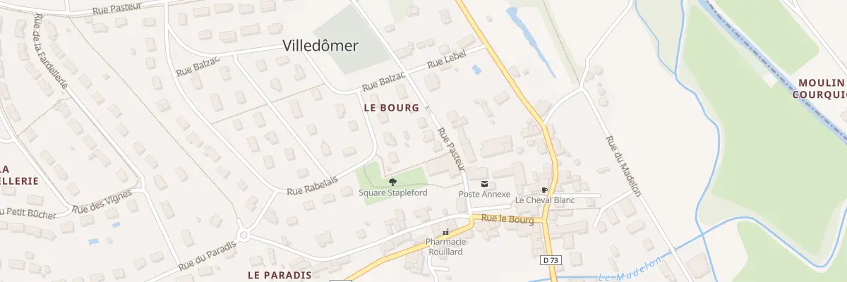 Plan du 7 Rue Pasteur à Villedômer