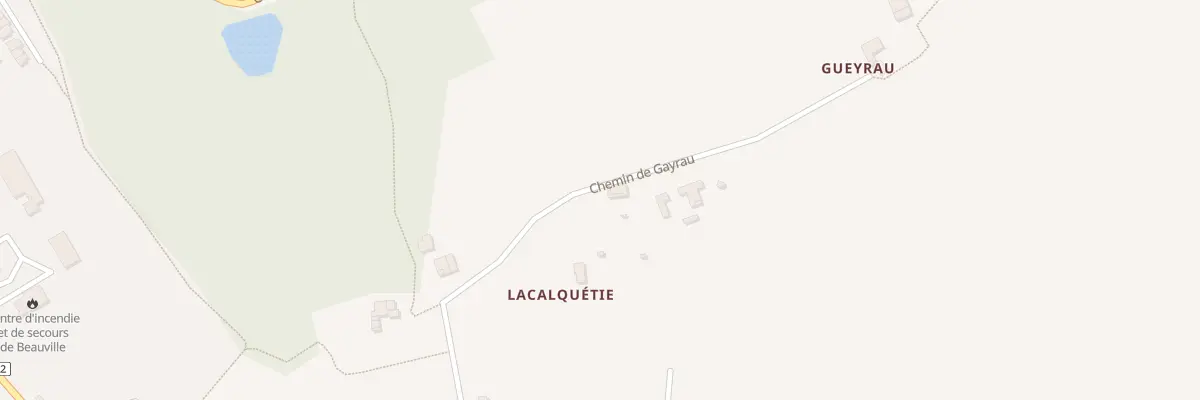 Plan du 374 Lacalquetie à Beauville