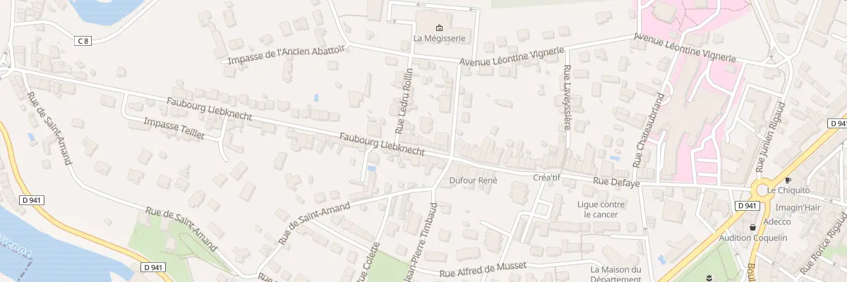 Plan du 8 Fg Liebknecht à Saint-Junien