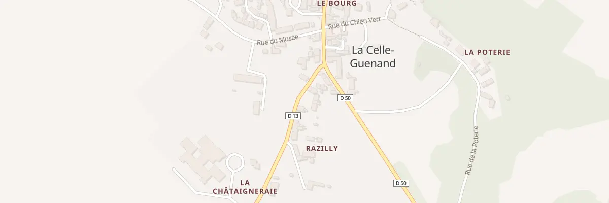 Plan du 9 Rte de Razilly à La Celle-Guenand