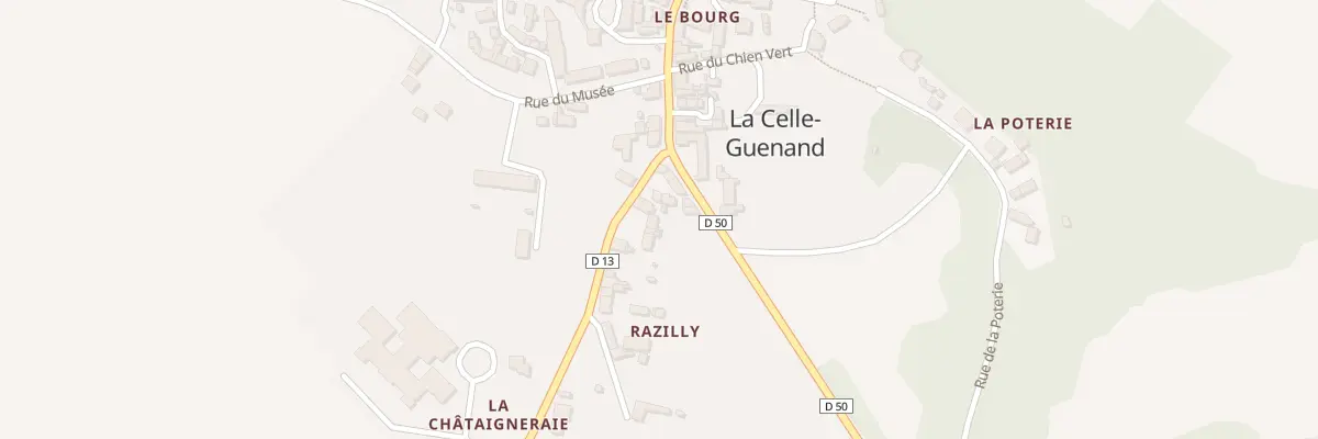 Plan du 5 Rte de Razilly à La Celle-Guenand