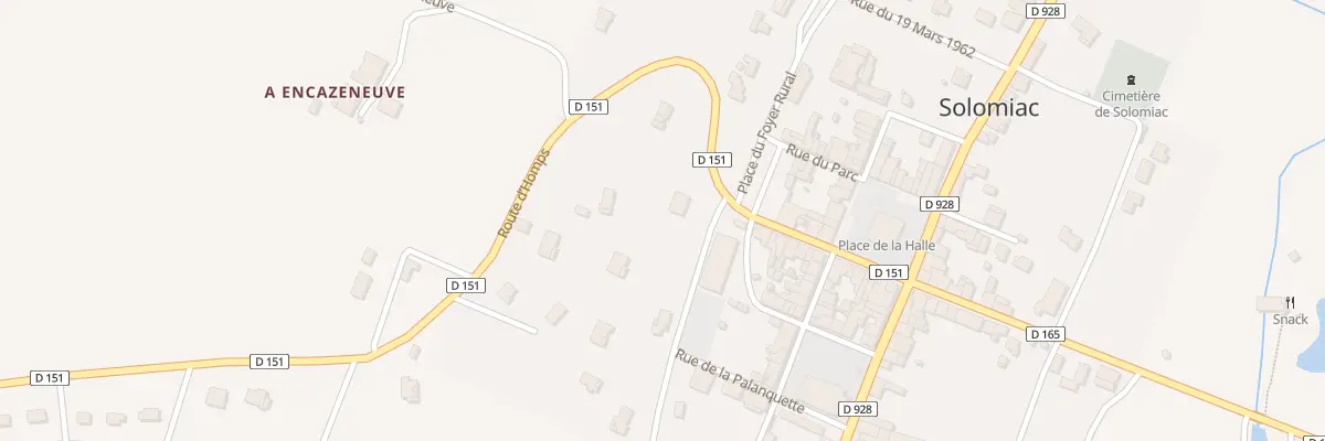 Plan du 2 Che du Boulodrome à Solomiac