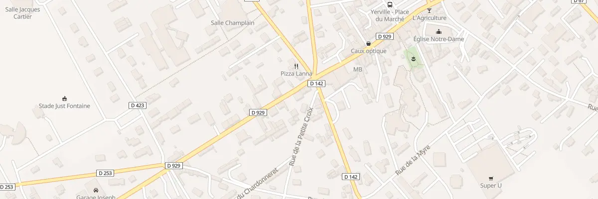 Plan du 25 Av Charles de Gaulle à Yerville